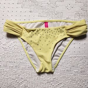 Victoria's Secret Yellow Crystal Bikini Bottom | S